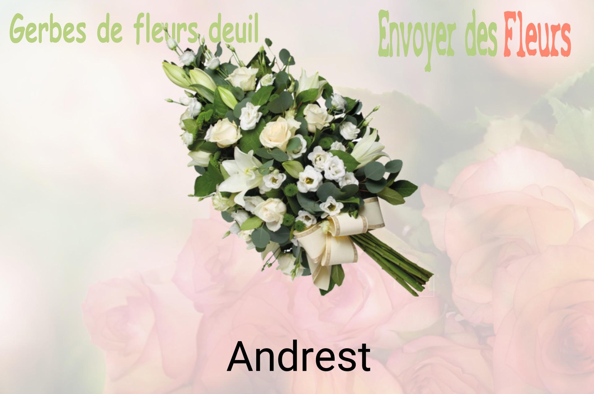 Gerbe de fleurs de deuil livrée à Andrest